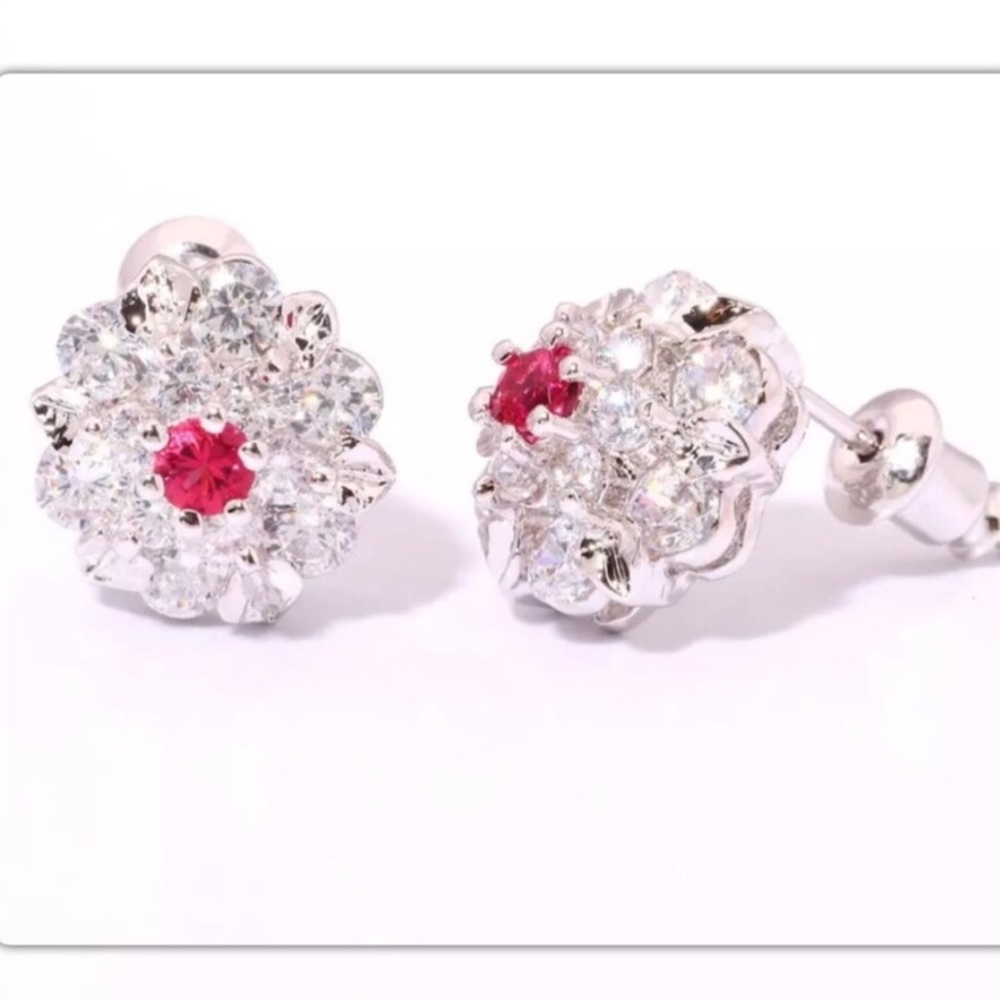 Kunzite Silver Filled Stud Earrings